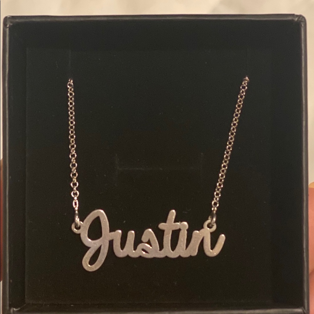 Justin Name Plate Necklace